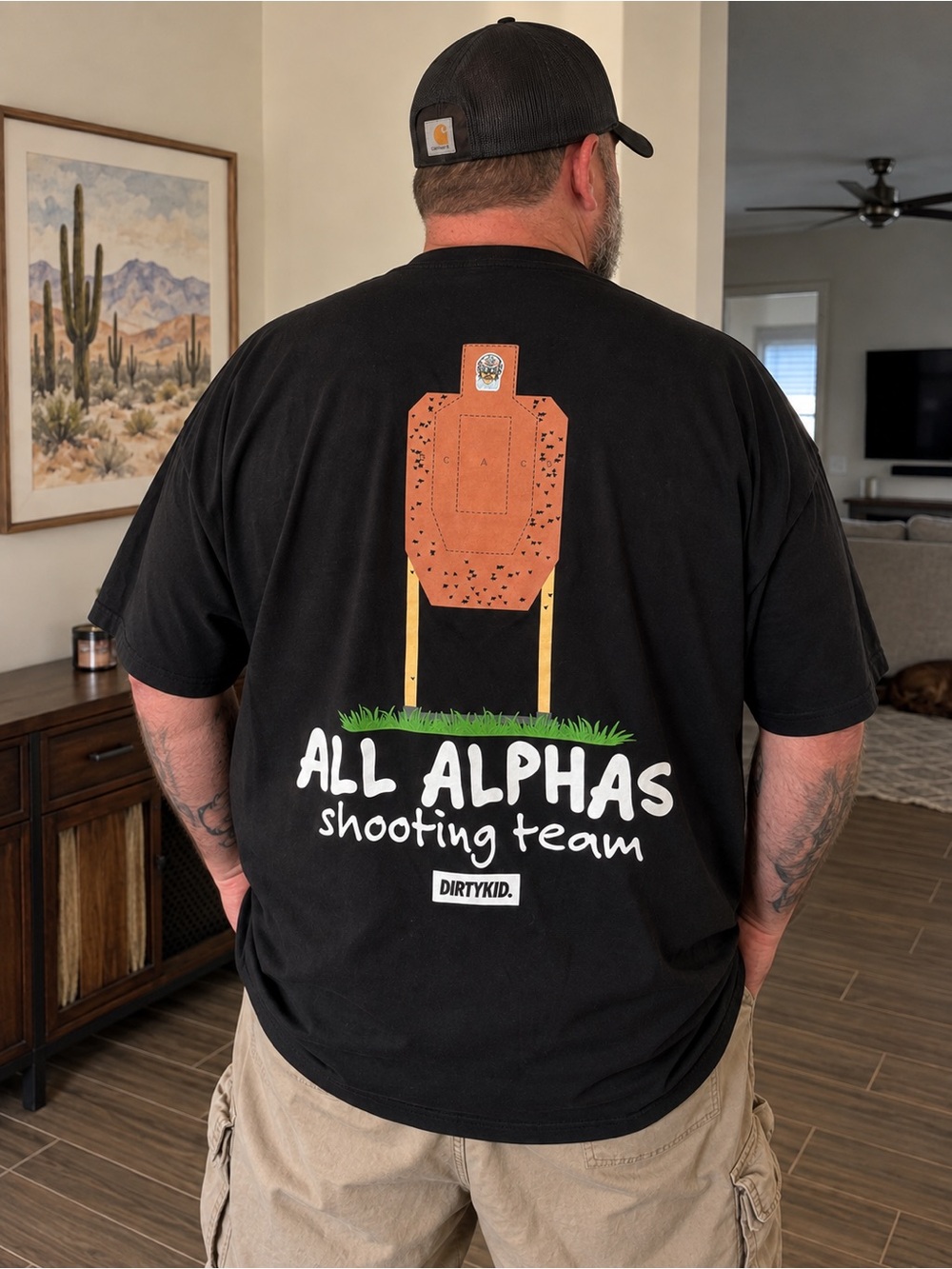 Dirty Kid All Alphas Shooting Team Graphic Tee Black 3XL NWOT